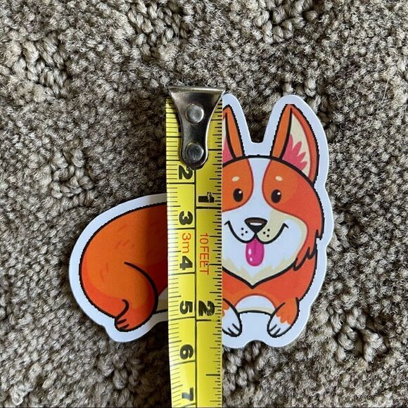 Lying Down Attentive Corgi Sticker - Picture 4 of 6